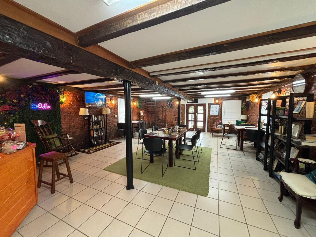 Interior view of Bricks & Books Cafe
